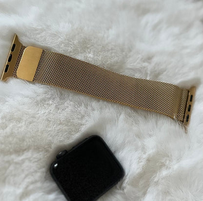 LAUREN MESH MILANESE LOOP APPLE WATCH STRAP - GOLD