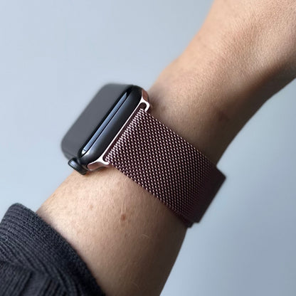 LAUREN MESH MILANESE LOOP APPLE WATCH STRAP - ROSE PINK