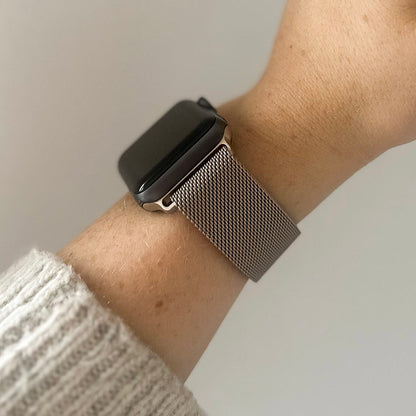 LAUREN MESH MILANESE LOOP APPLE WATCH STRAP - RETRO GOLD