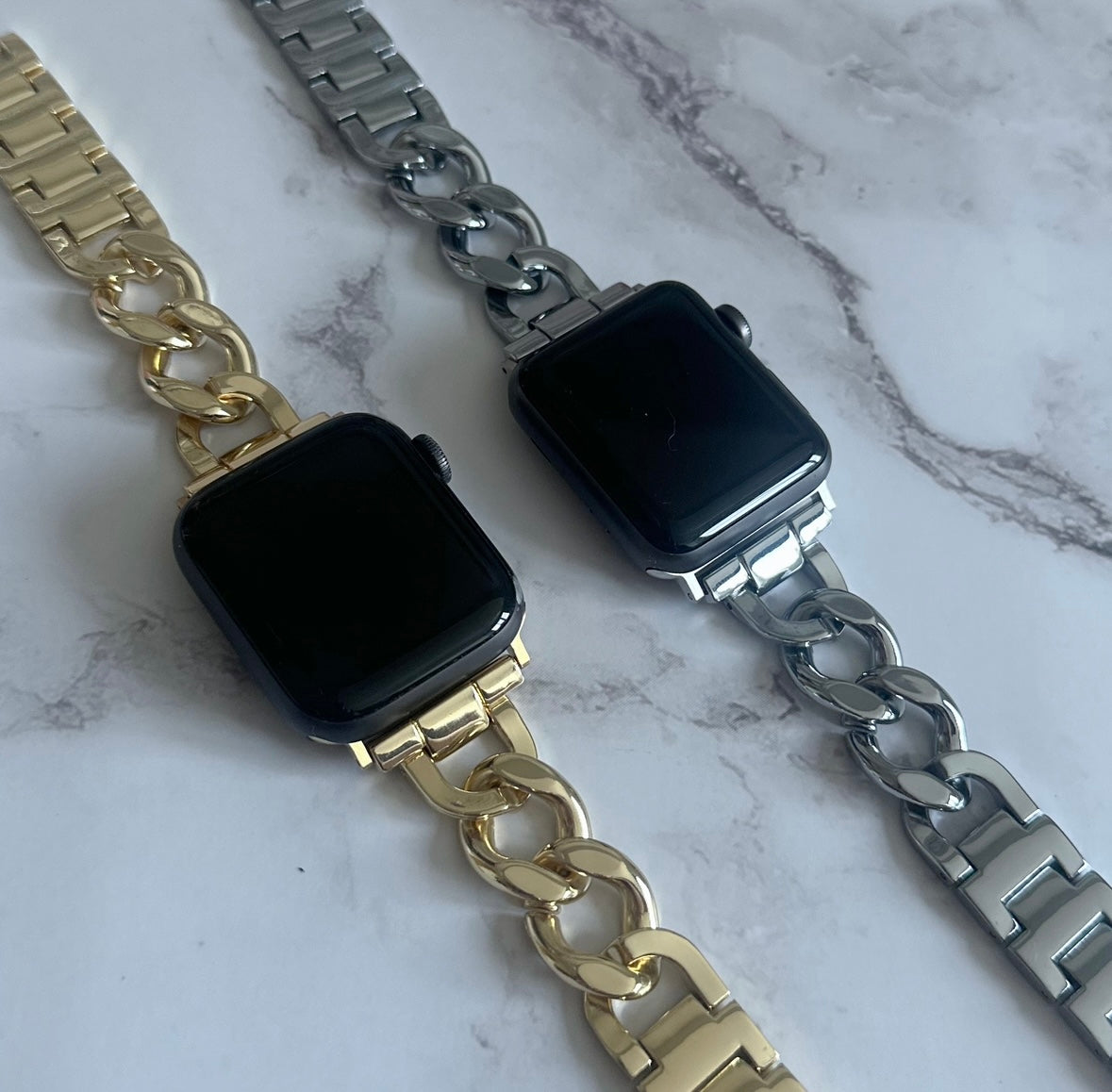 JESSICA STAINLESS STEEL APPLE WATCH STRAP - GOLD