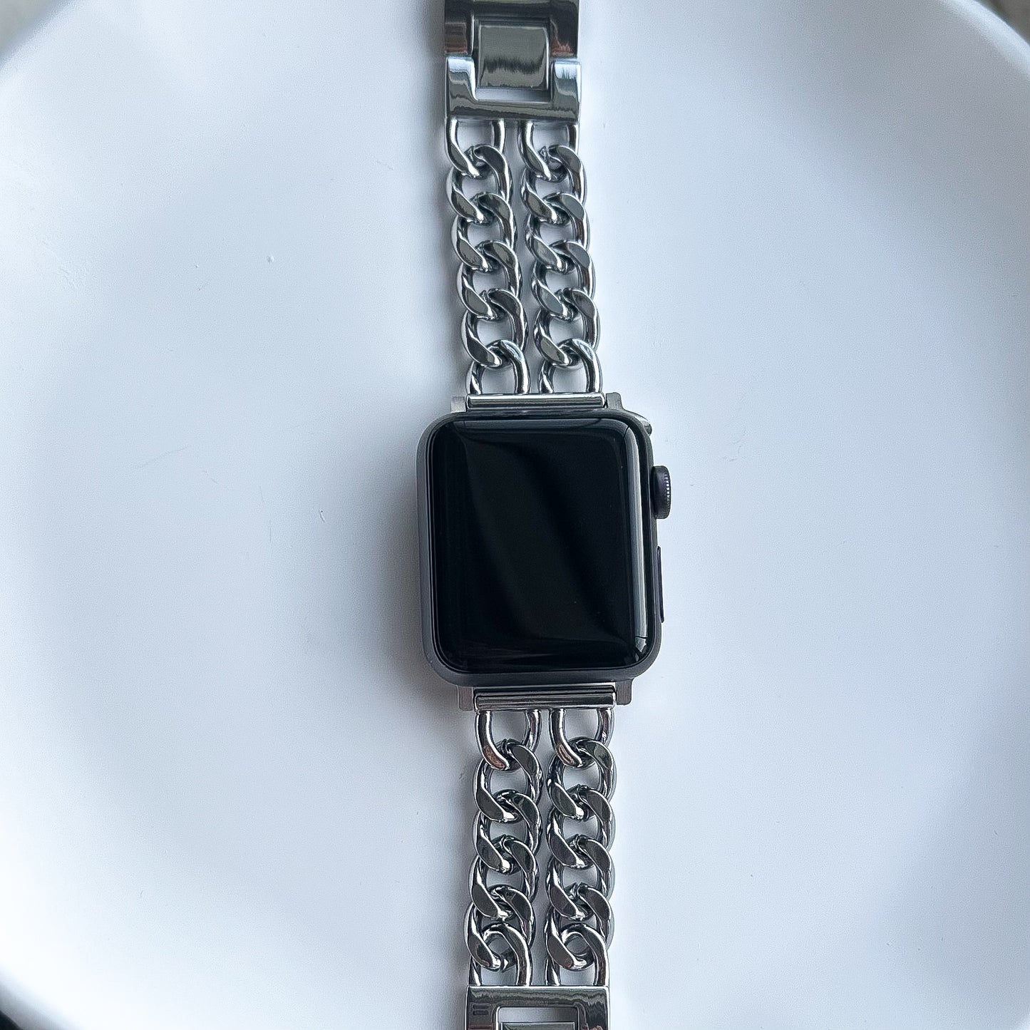 MIA STAINLESS STEEL APPLE WATCH STRAP - SILVER