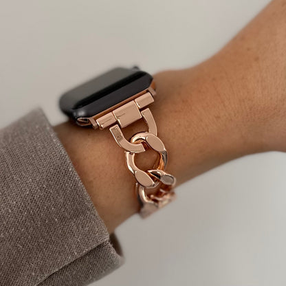 JESSICA STAINLESS STEEL APPLE WATCH STRAP - ROSE GOLD