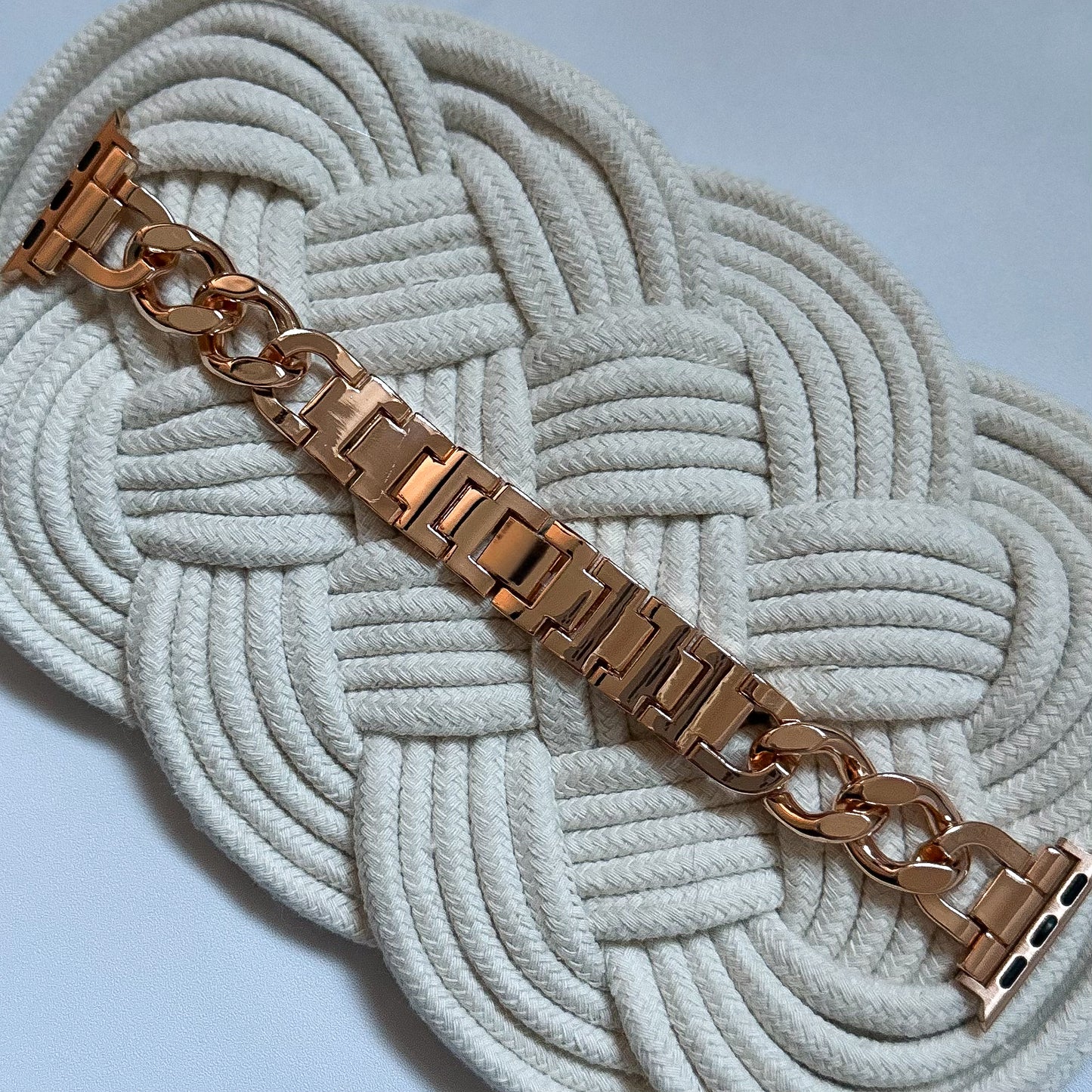 JESSICA STAINLESS STEEL APPLE WATCH STRAP - ROSE GOLD