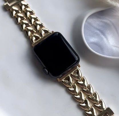 LOVER STAINLESS STEEL APPLE WATCH STRAP - GOLD